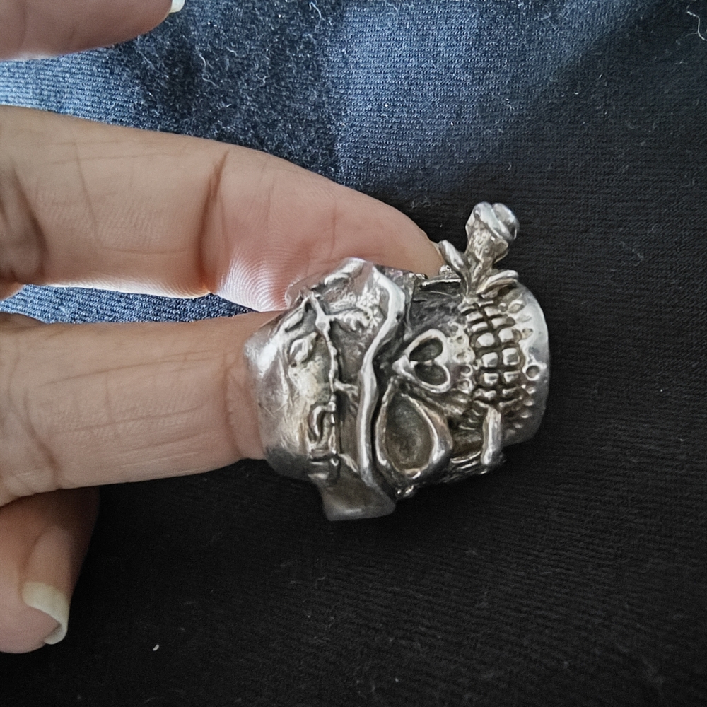 SOLID SILVER RING 33 GRAMS RING - Picture 8 of 8